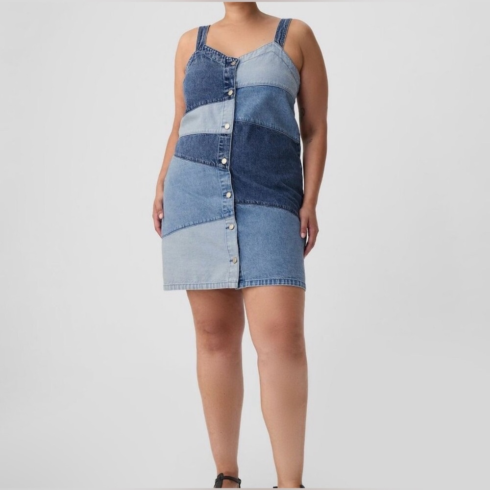GAP: Denim Patchwork Dress